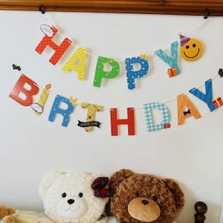 愛犬1歳のバースデーカラーコーデ①