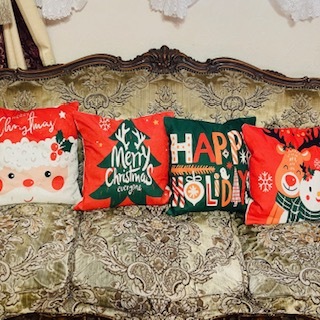 リビングをクリスマスカラーに①2023.12